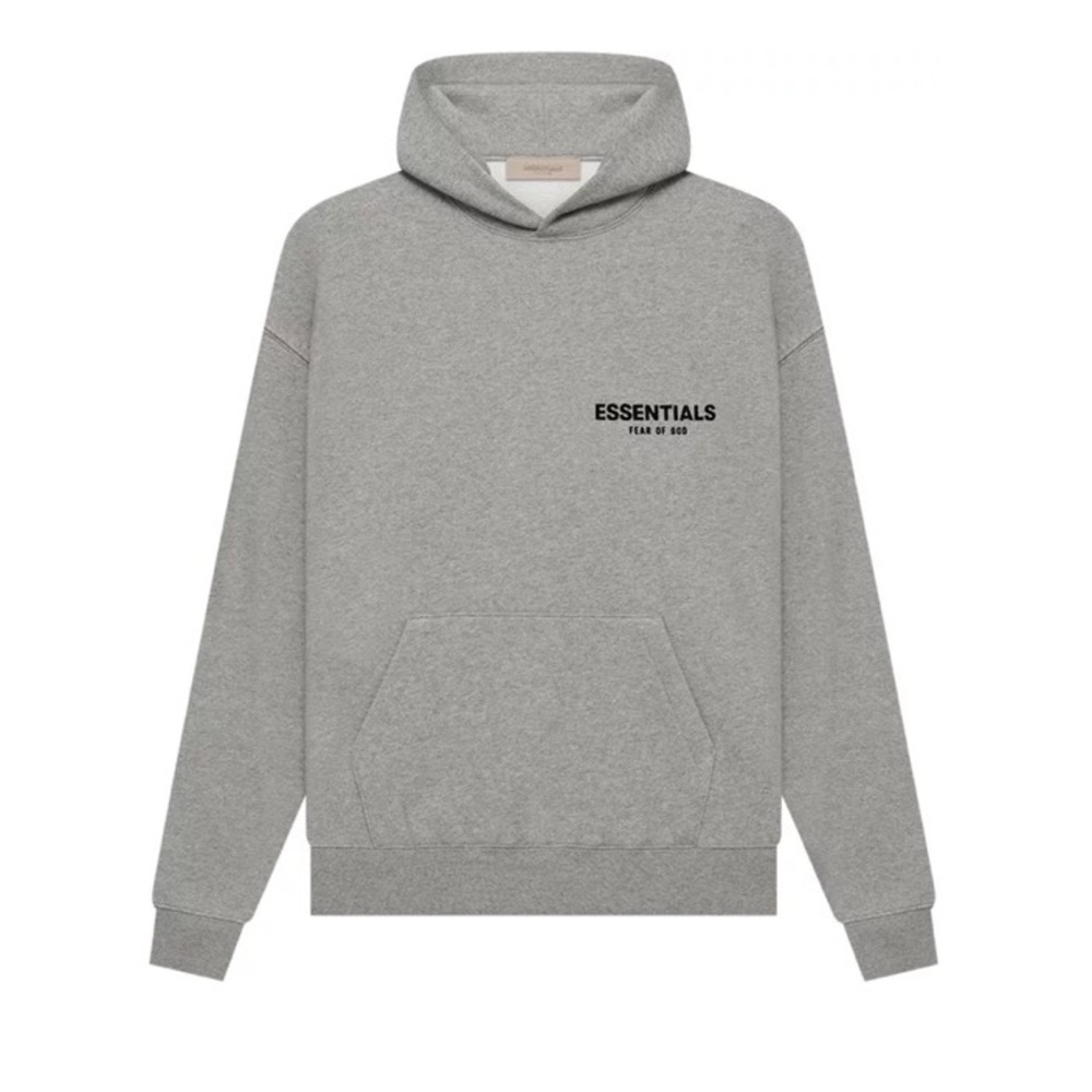Fear of God Essentials  FOG Essentials Flocked Hoodie Dark Oatmeal